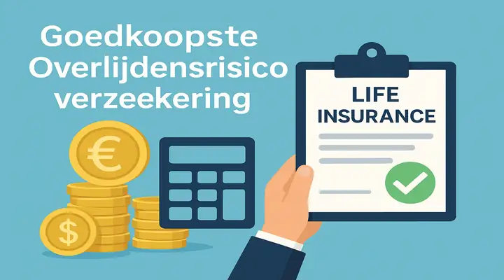 Illustratie van een gezin dat online de goedkoopste overlijdensrisicoverzekering vergelijkt in Nederland